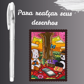 Caneta Gel Branca 0.6mm