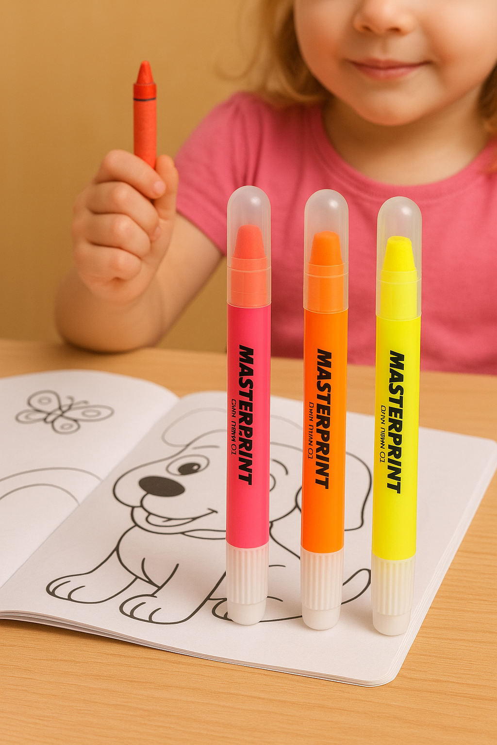 Kit 3 Canetas Marca Texto em Gel Neon Ponta Retrátil