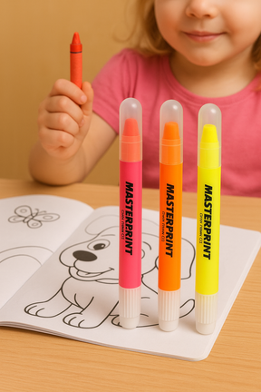 Kit 3 Canetas Marca Texto em Gel Neon Ponta Retrátil