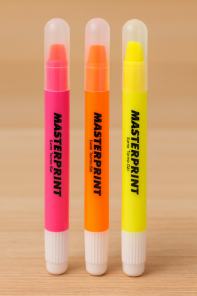 Kit 3 Canetas Marca Texto em Gel Neon Ponta Retrátil