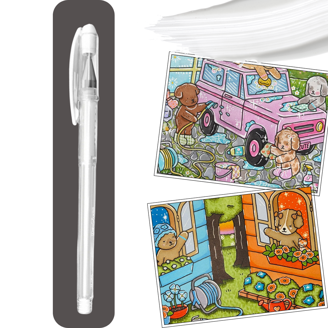 Caneta Gel Branca 0.6mm