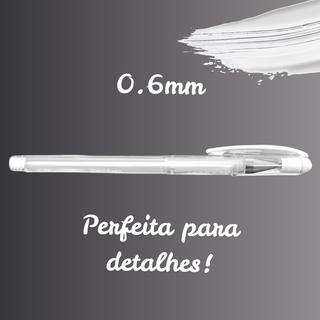 Caneta Gel Branca 0.6mm