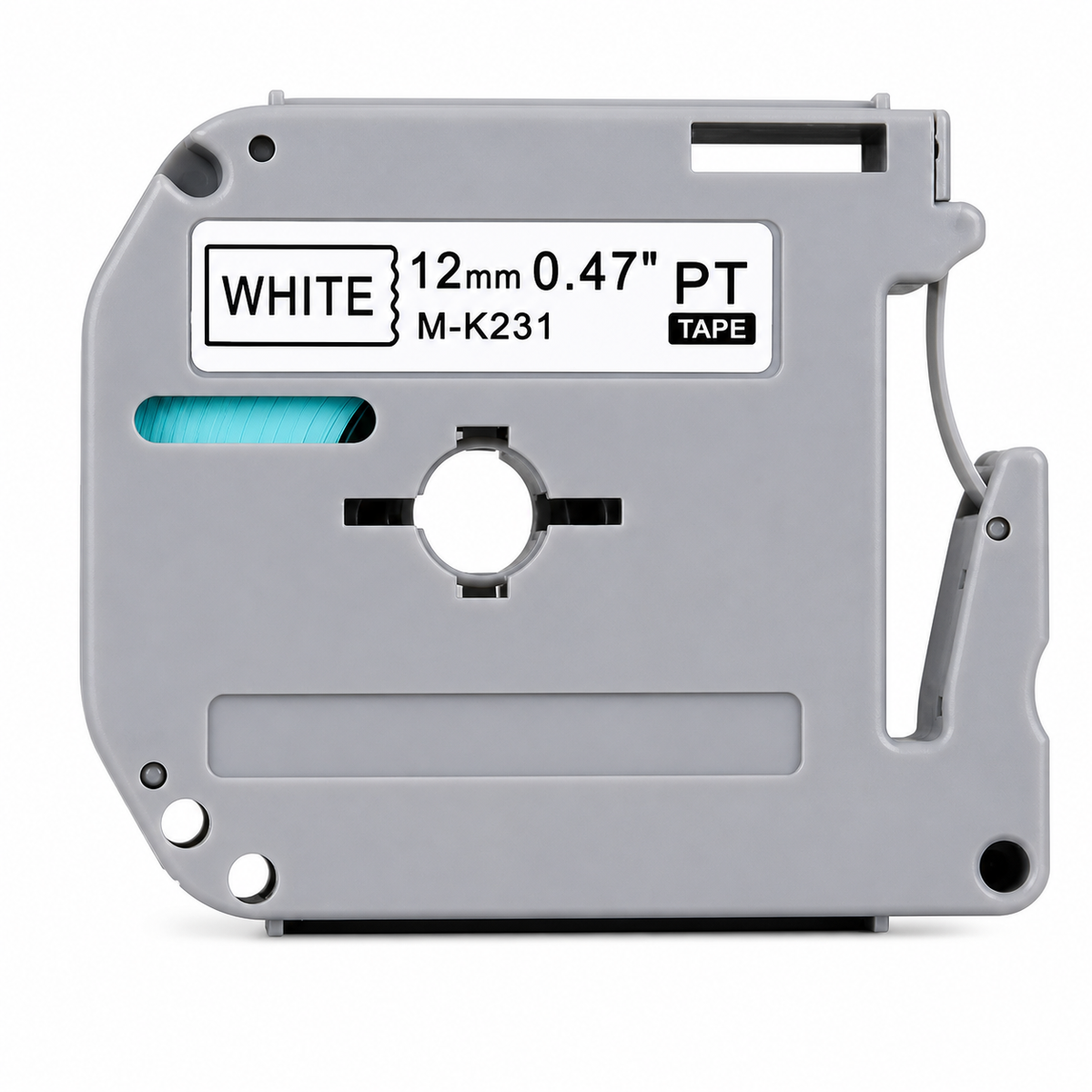 Fita Brother Compatível 12mm Mk-231 Branca Letra Preta