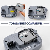 Fita Brother Compatível 12mm Mk-731 Verde Letra Preta