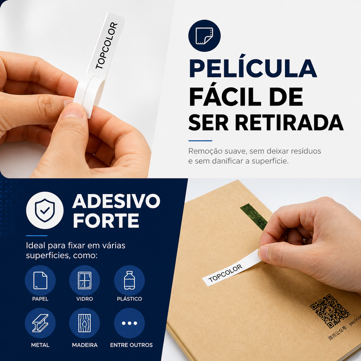 Fita Brother Compatível 12mm Mk-531 Azul Letra Preta