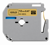 Fita Brother Compatível 12mm Mk-831 Dourado Letra Preta