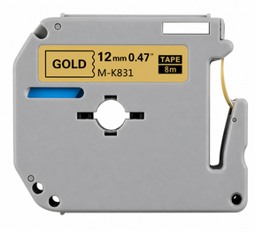 Fita Brother Compatível 12mm Mk-831 Dourado Letra Preta