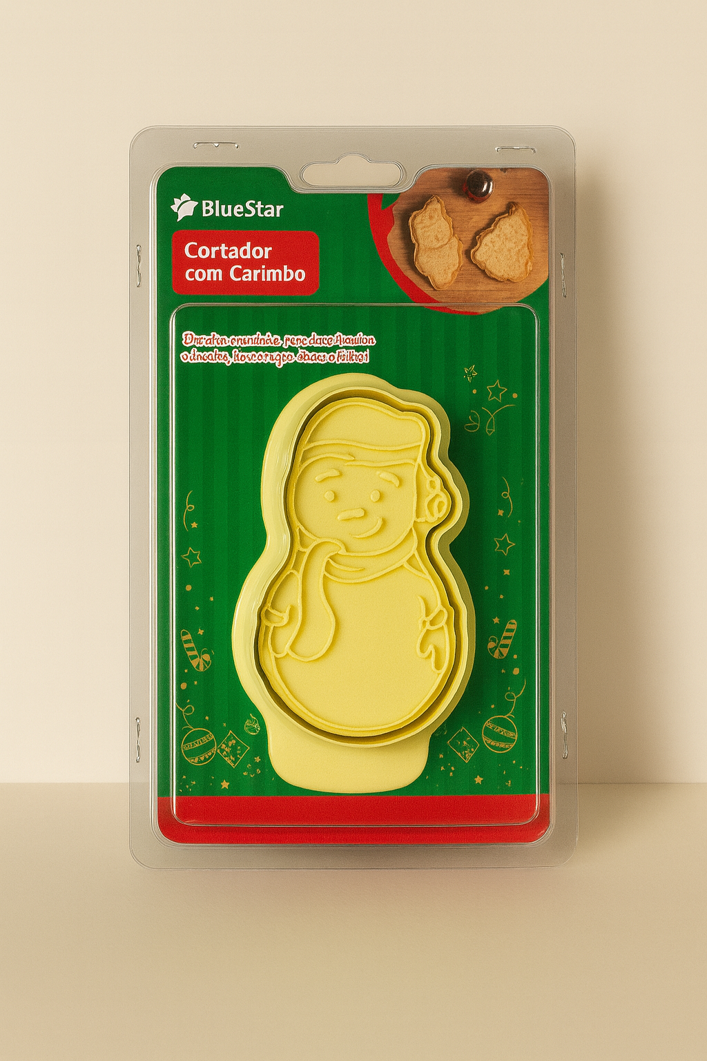 Cortador Com Carimbo De Natal Bolachas Massas BlueStar